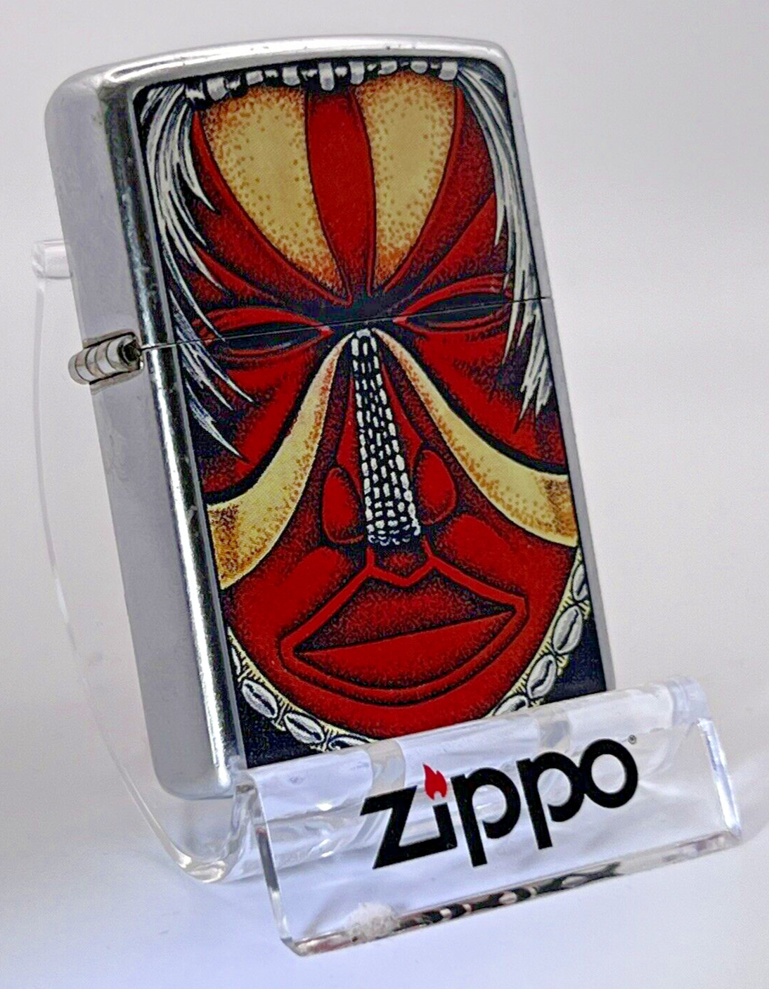 Genuine New 2004 ZIPPO Lighter TRIBAL MADNESS PAINTED FACE Super Unique Design