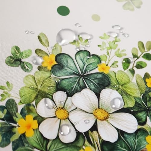 St. Patrick’s Day Tablecloth Waterproof Irish 60″ x 60″ (Square) Green-flowers
