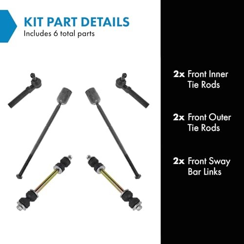 Front Steering & Suspension Kit Sway Bar Stabilizer Link Tie Rod PSA59823