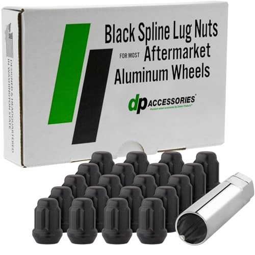 Lug Nuts Compatible with 2015-2023 Ford 2015-2023 Aftermarket Wheels Black