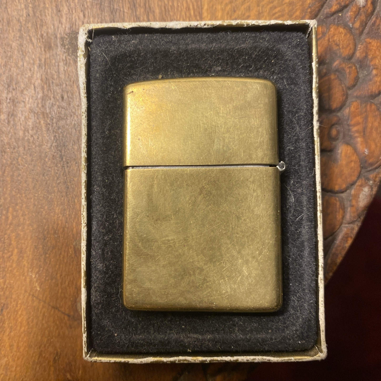 Zippo Lighter Native American Armory Emblem Gold Color Collectable Design