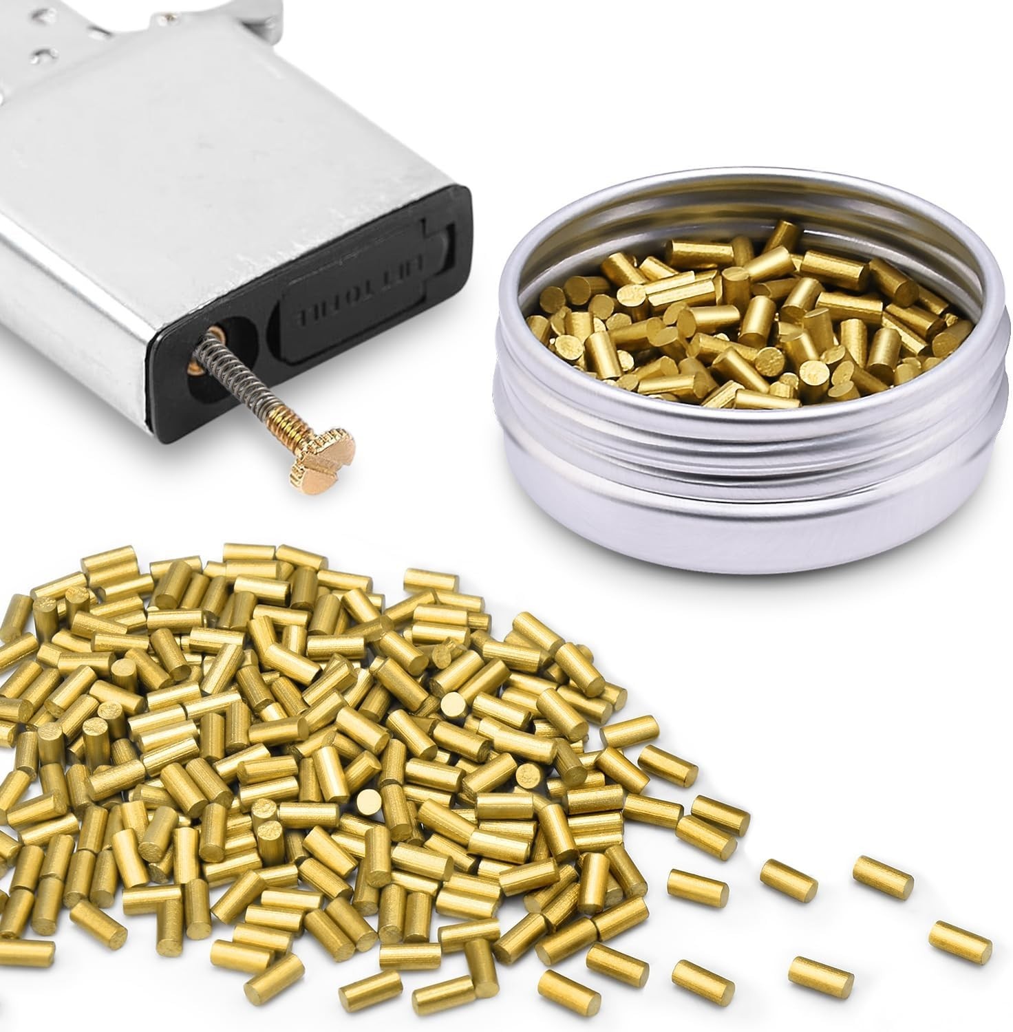 200 Pcs Universal Lighter Replacement Flint Refills Compatible with Most Lighter