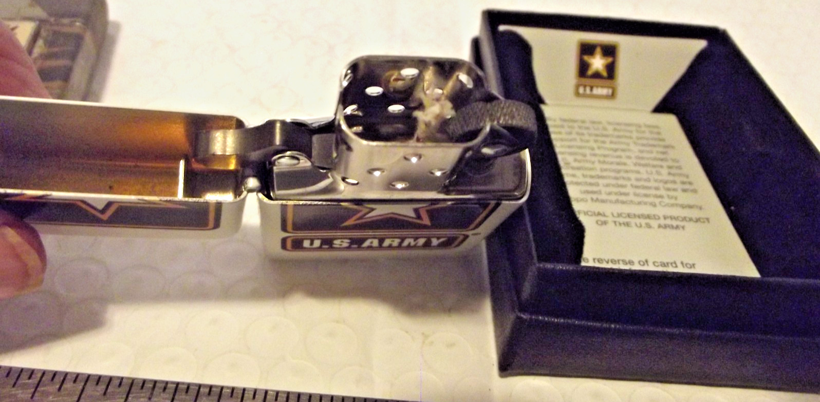 THREE Zippo Vintage US Army LIGHTERS 1 NEW IN BOX 2 USED