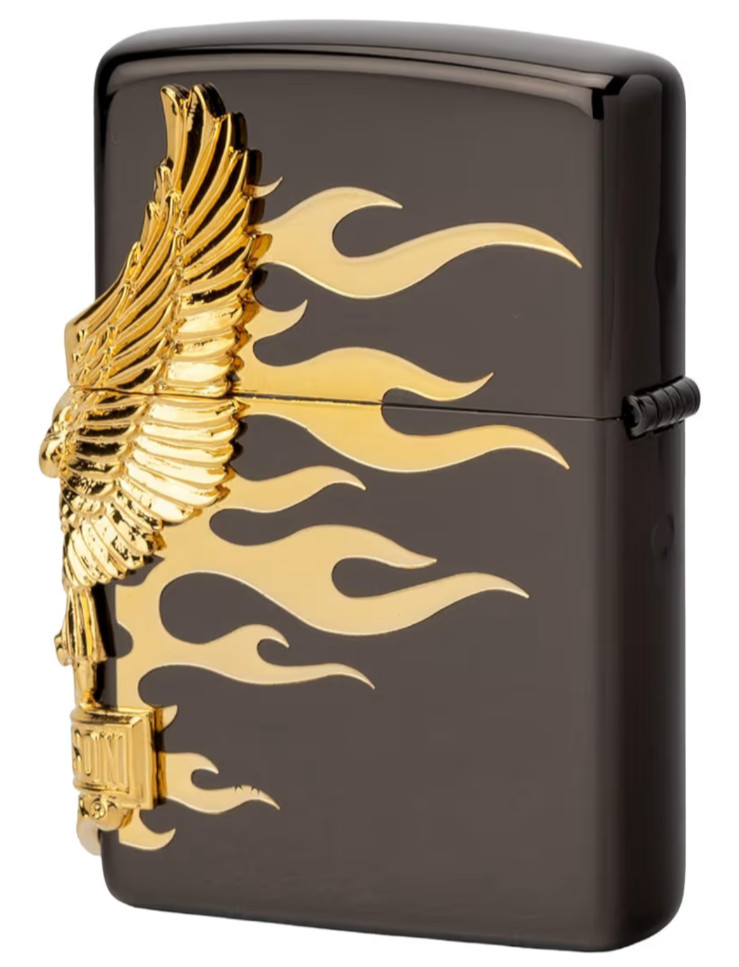 Zippo Harley Davidson HDP-01 Side Metal Gold Eagle Lighter Japan Limited Model
