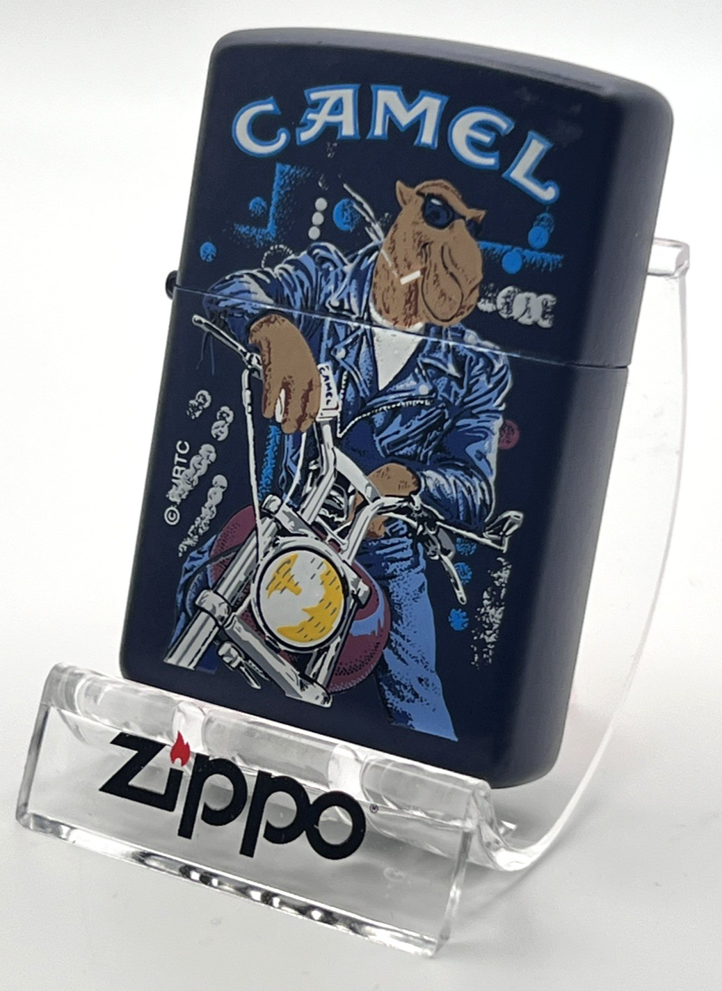 Genuine Brand New 1997 ZIPPO Lighter AWESOMELY COOL CAMEL JOE Navy Blue Case