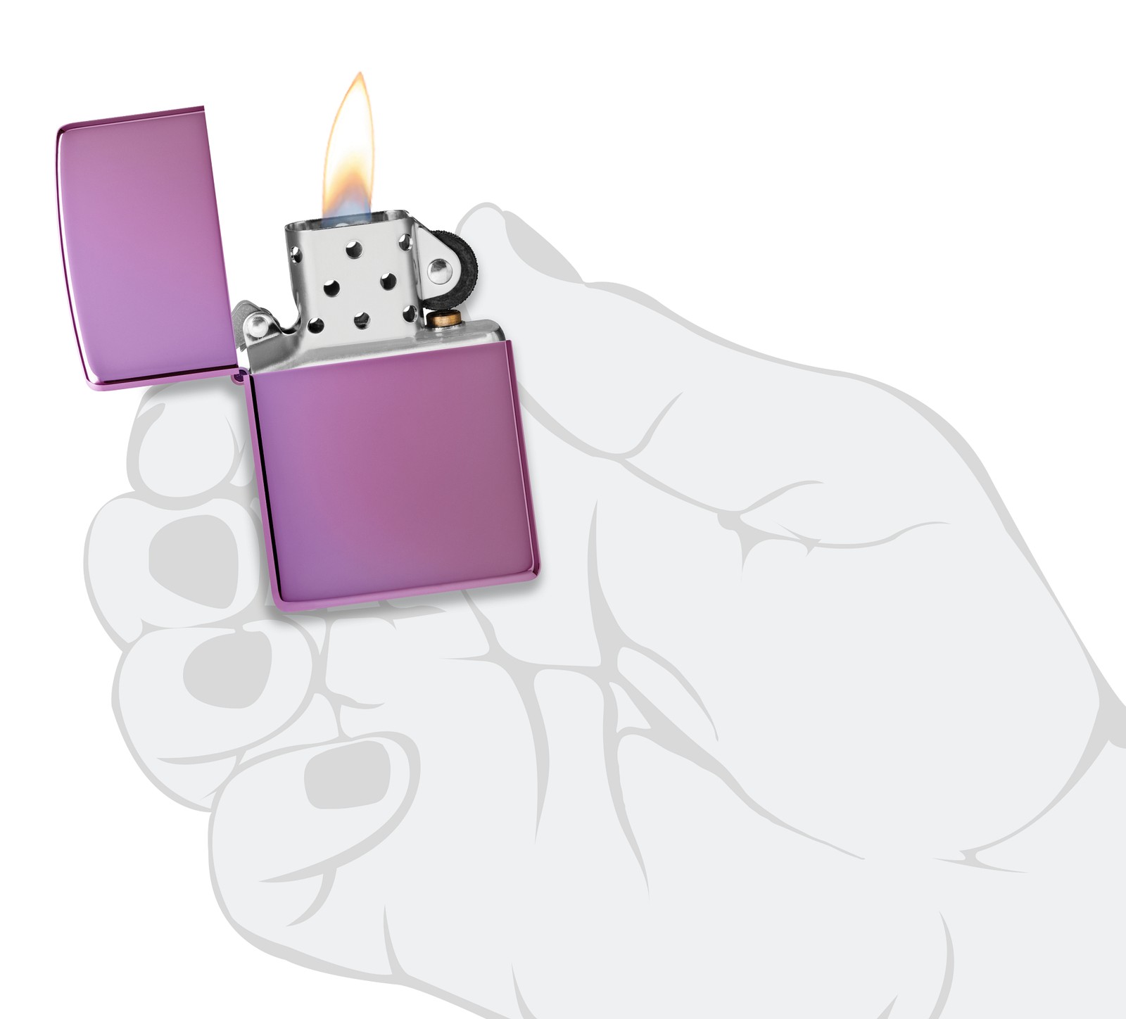 Zippo Classic High Polish Purple Windproof Pocket Lighter, 24747