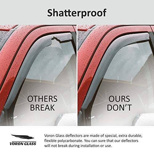 in-Channel Extra Durable Rain Guards for Colorado/GMC Canyon 15-22 Crew Cab