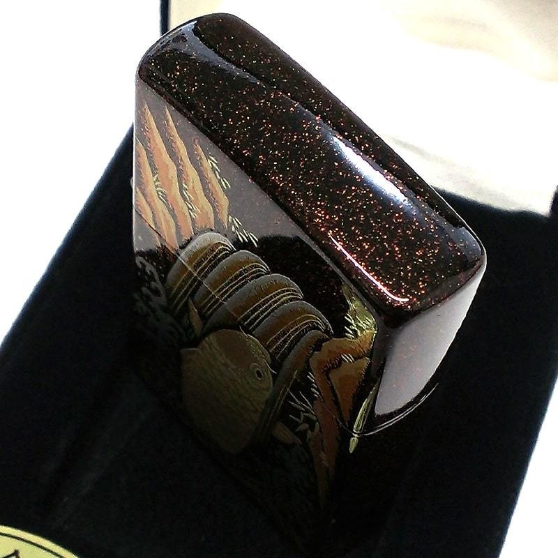 ZIPPO Lighter Gold Maki e Koi Zippo Japanese Pattern Traditional Craft Lacquered