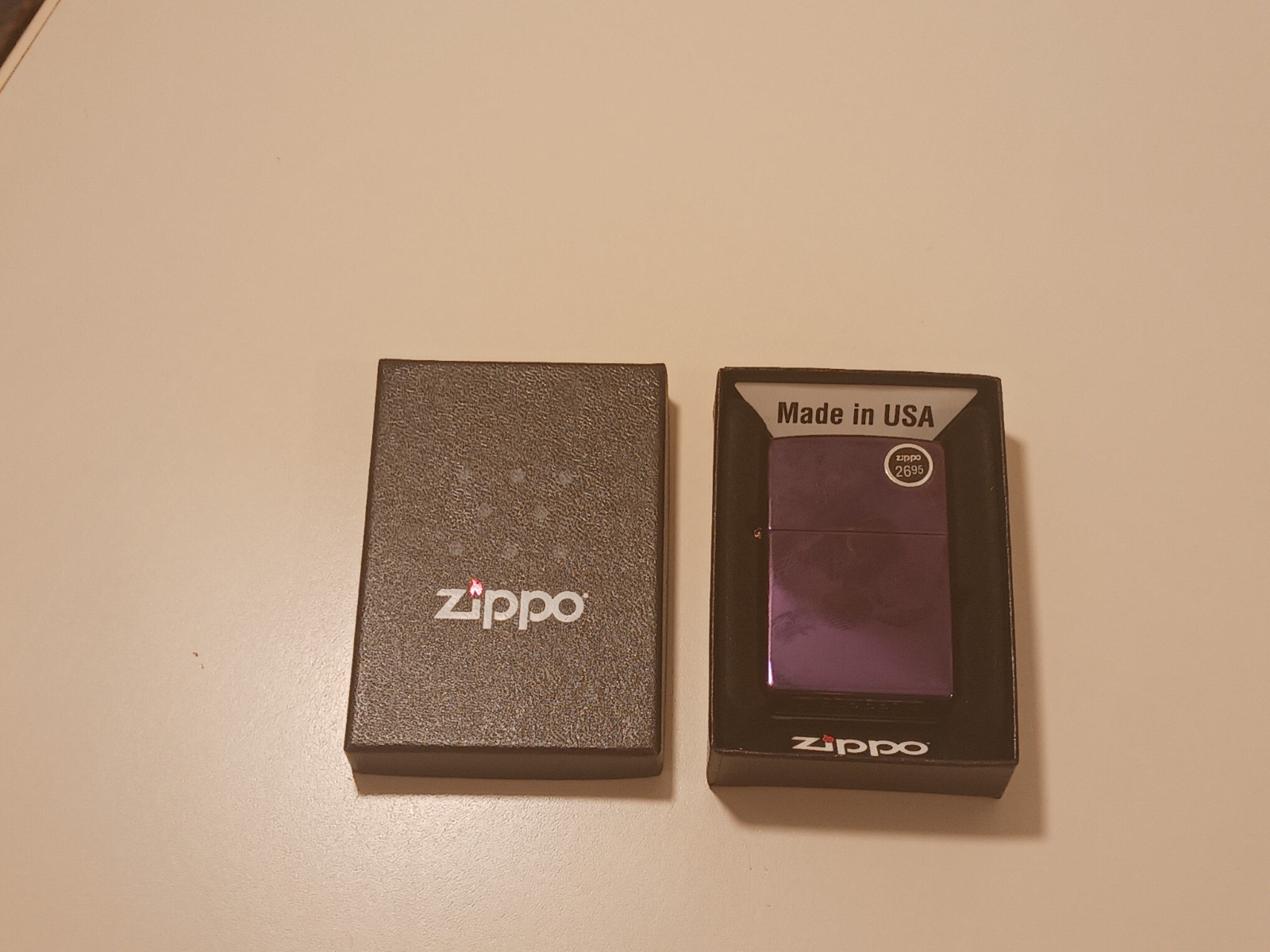 NEW Zippo High Polish Purple Abyss Lighter Classic Windproof Made in USA 24747ZL