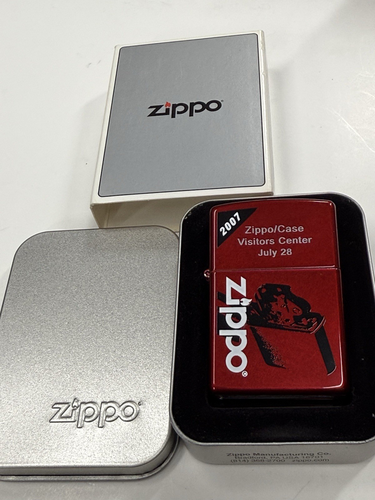 ZIPPO 2007 ZIPPO / CASE VISITORS CENTER CLICK CLUB LIGHTER SEALED IN BOX G86