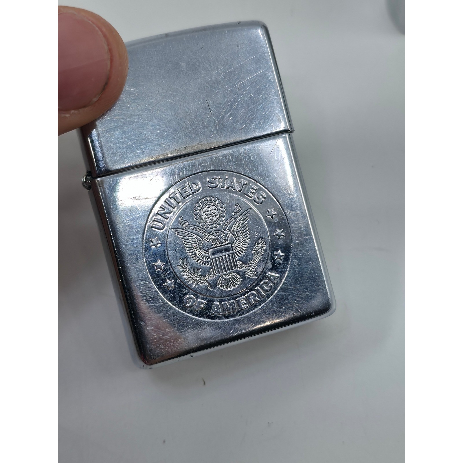 Vintage Zippo Lighter Lot 2pc USA Great Seal 1999 & Buck Deer Graphic Chrome