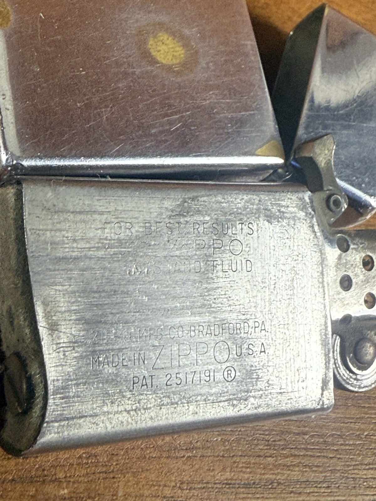 Zippo 1969 Slim Blank Insert PAT. 2517191