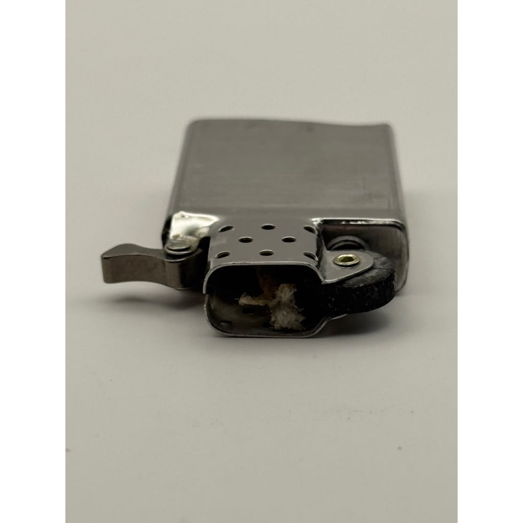 Vintage Zippo Slim No 1610 High Polish Chrome Lighter Open Box