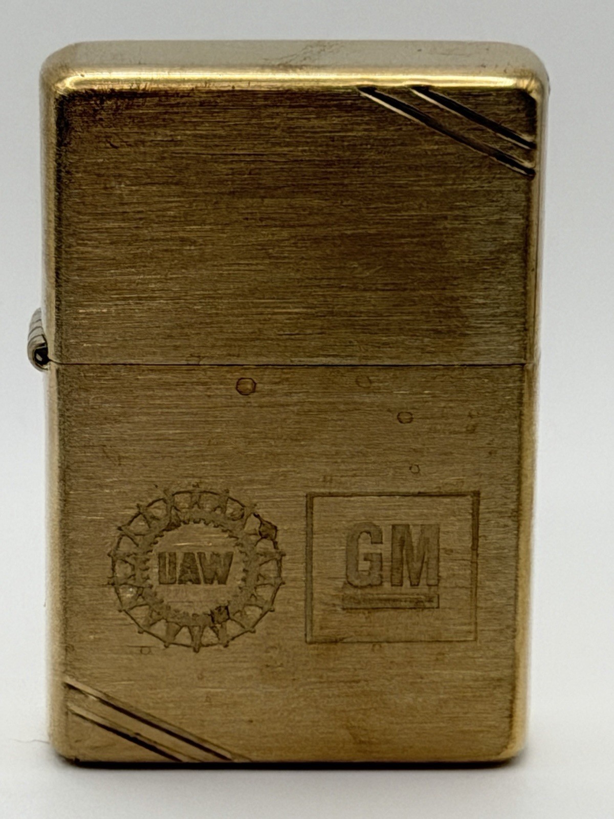 Rare Vintage 2000 UAW GM General Motors Brass Replica Zippo Lighter New B17