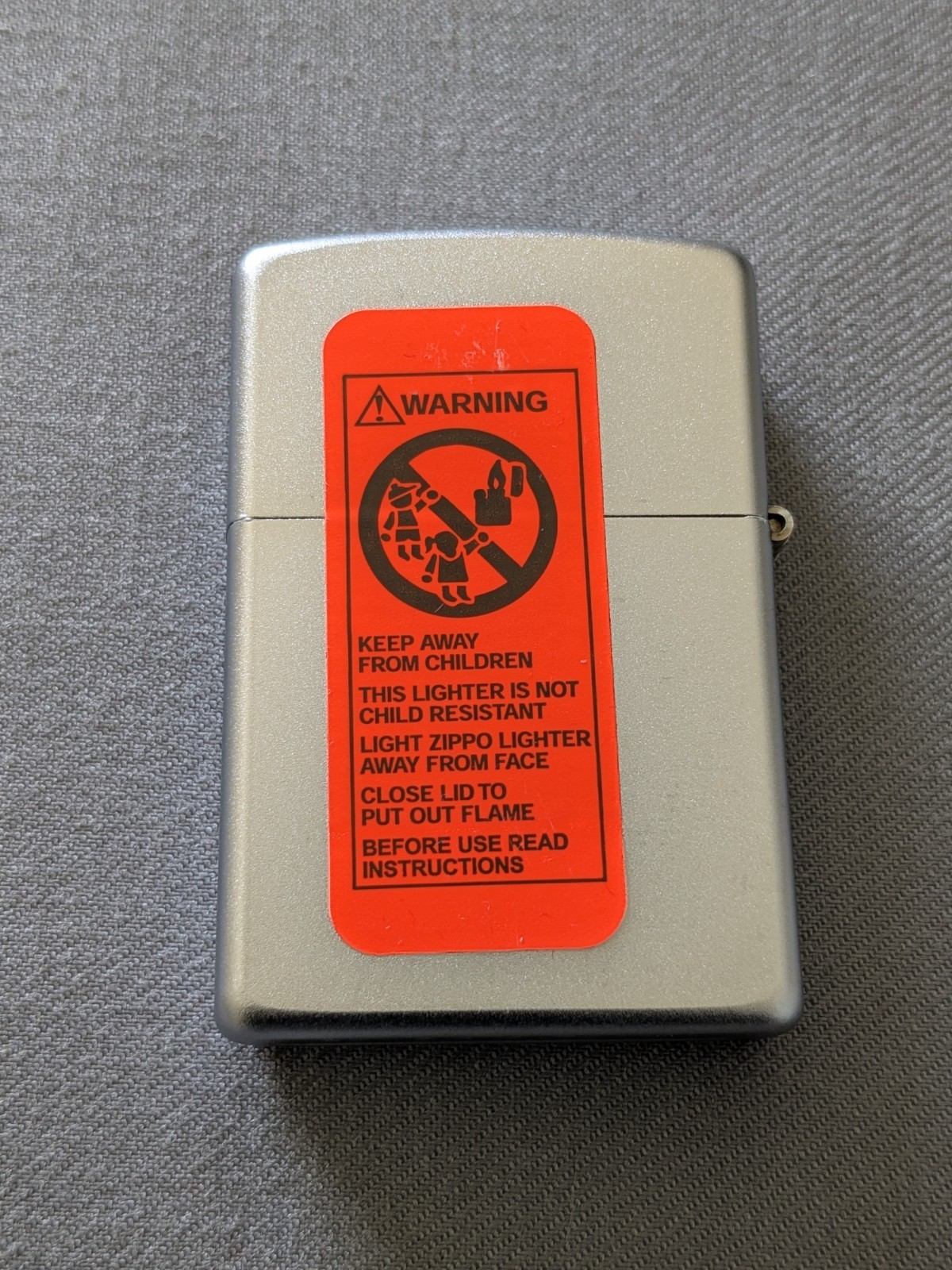 VINTAGE 2003 WHITE LIGHTHOUSE SATIN CHROME ZIPPO LIGHTER UNUSED RARE