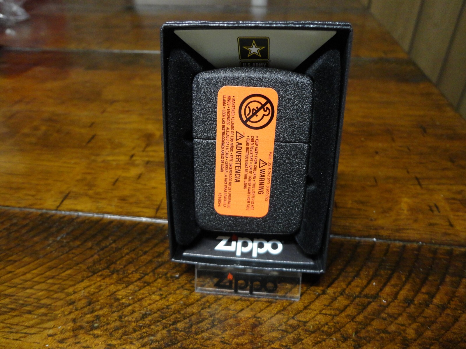 US ARMY 1941 REPLICA BLACK CRACKLE ZIPPO LIGHTER MINT IN BOX 2023