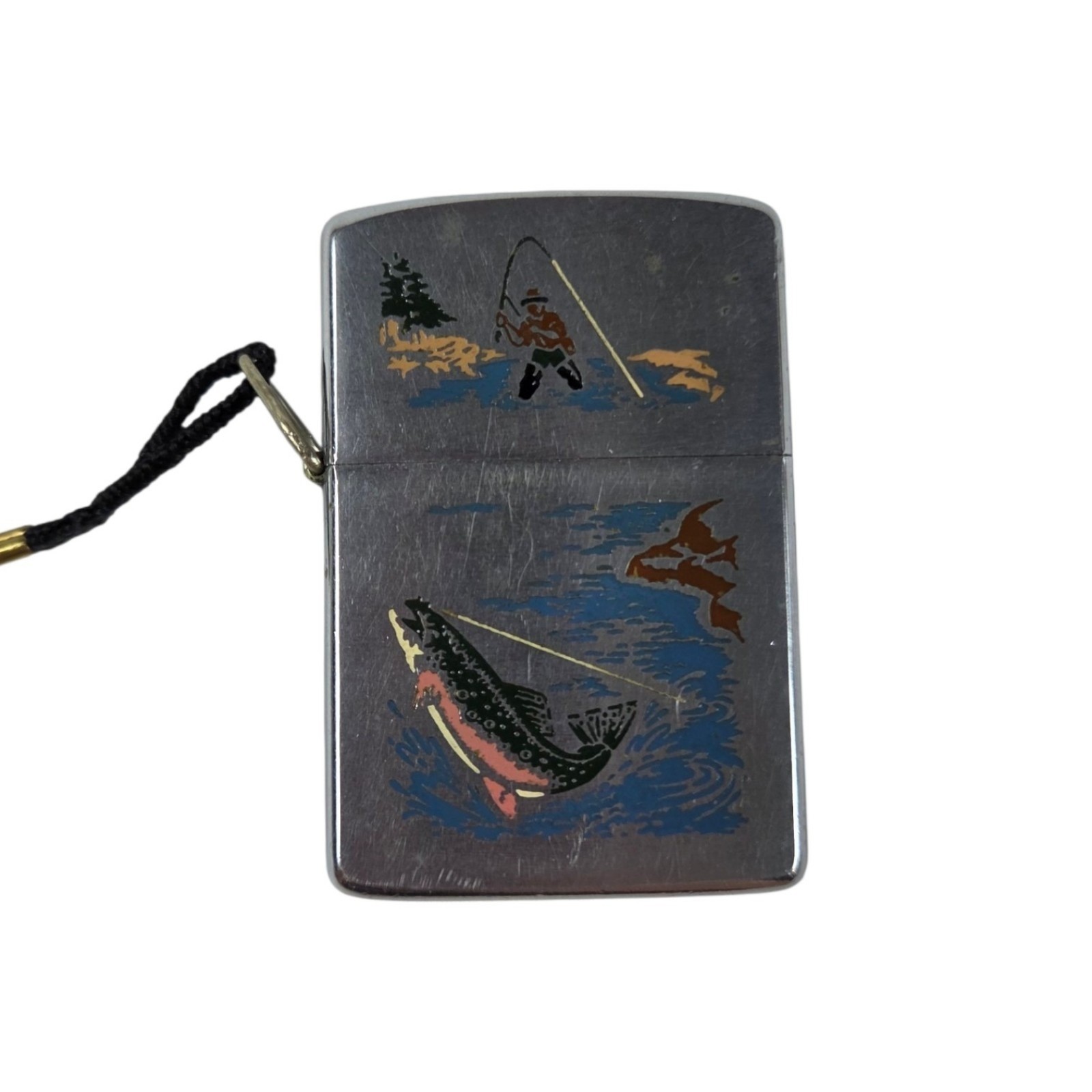 Vintage 1960s Zippo Trout Fisherman Lighter