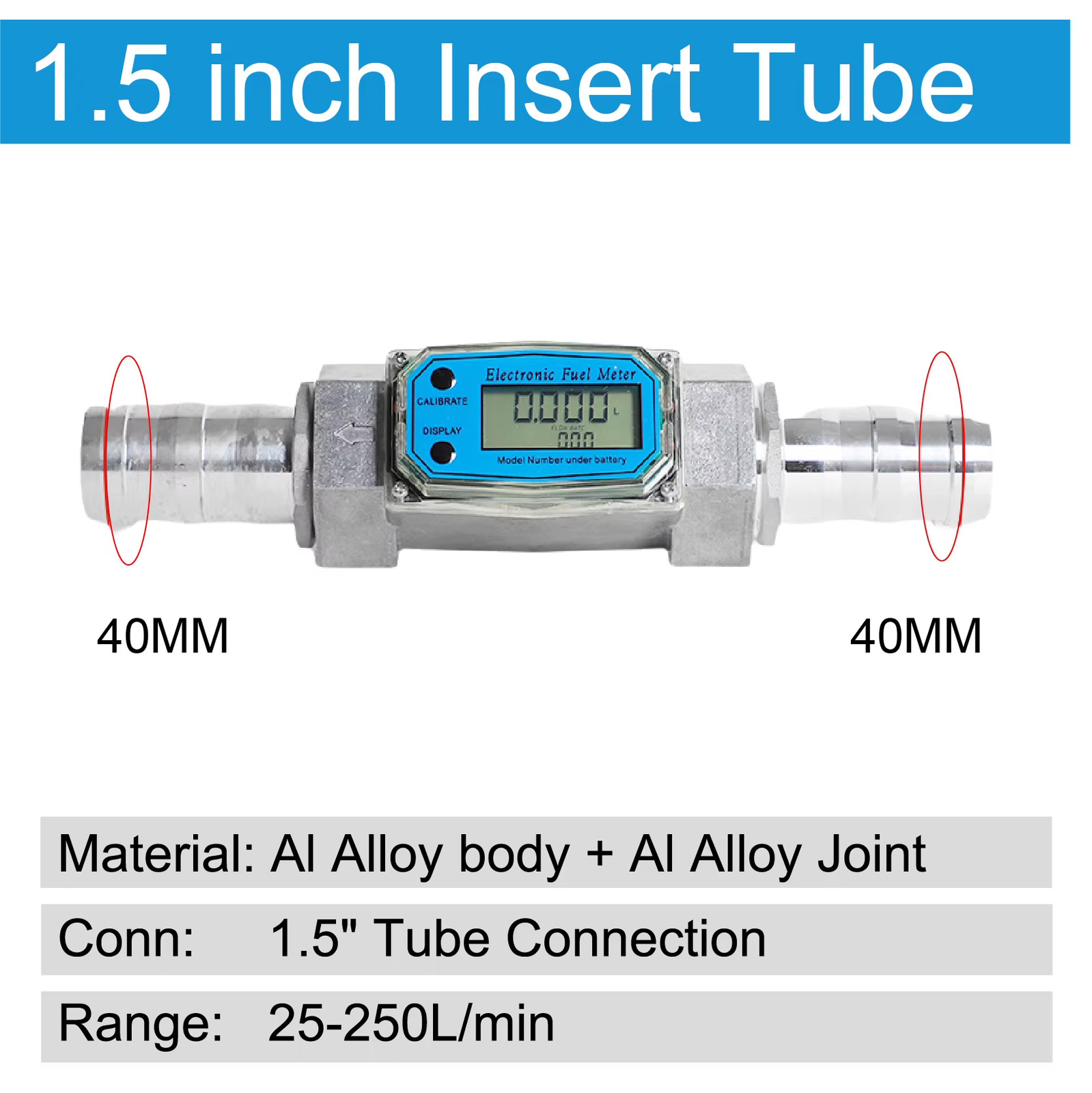 Electronic Turbine Fuel Flow Meter G3/4 G1 G1.5 G2 Inch Diesel Petrol Water Digi