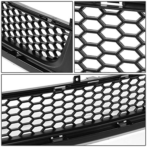 Honeycomb Mesh Front Bumper Lower Grille w/LED DRL Bar Compatible Mesh LED