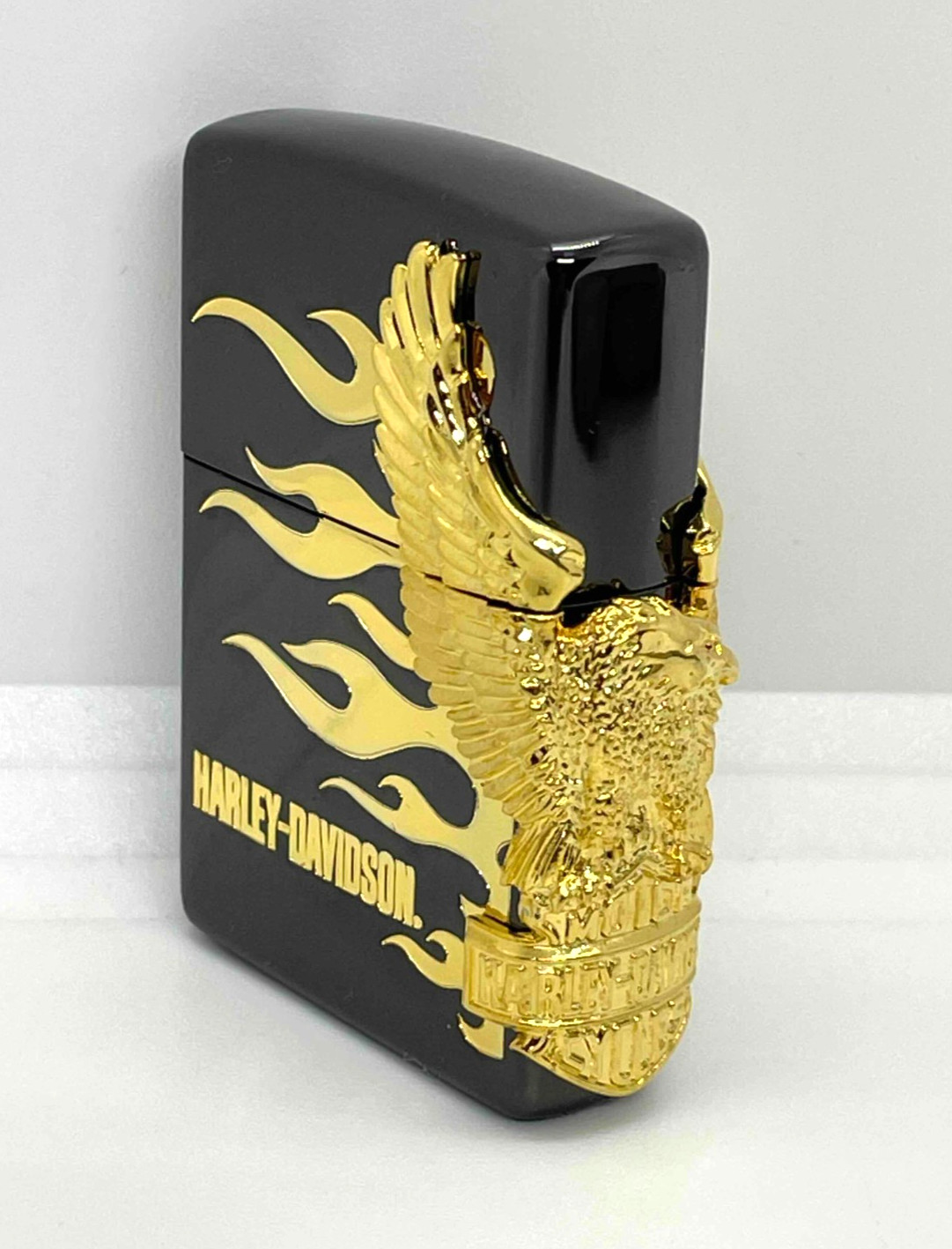 Zippo Harley Davidson HDP-01 Side Metal Gold Eagle Lighter Japan Limited Model