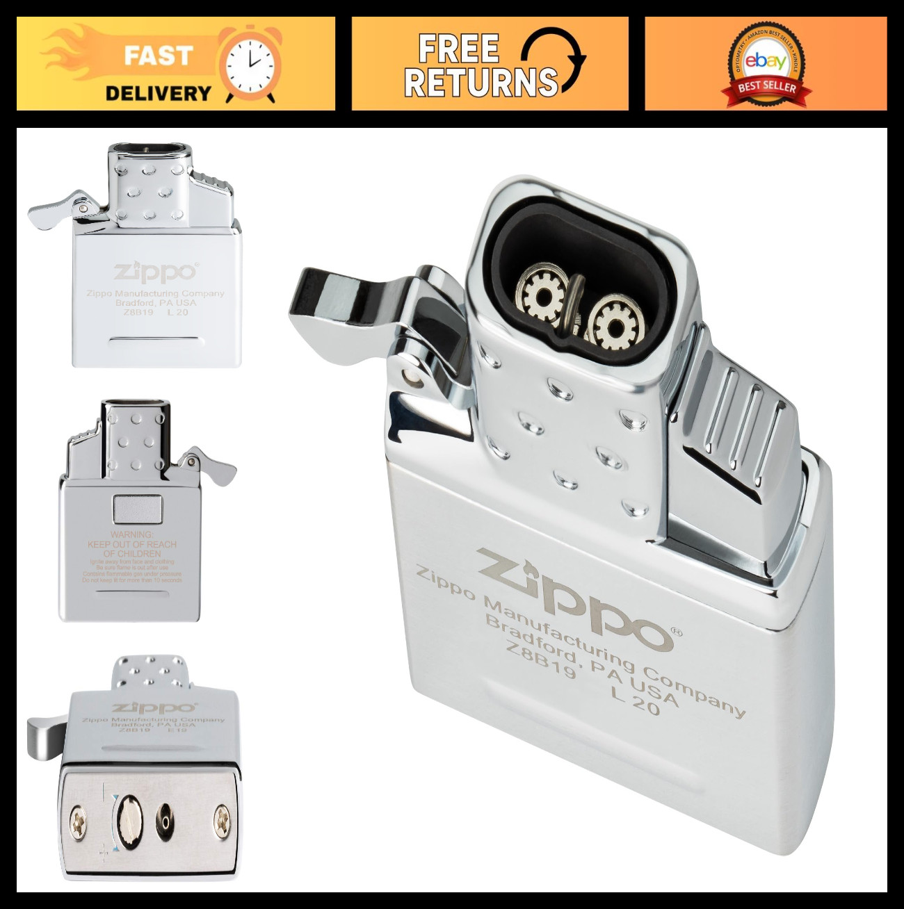 Refillable Lighter Inserts for Zippo – Windproof, Durable, Easy to Use