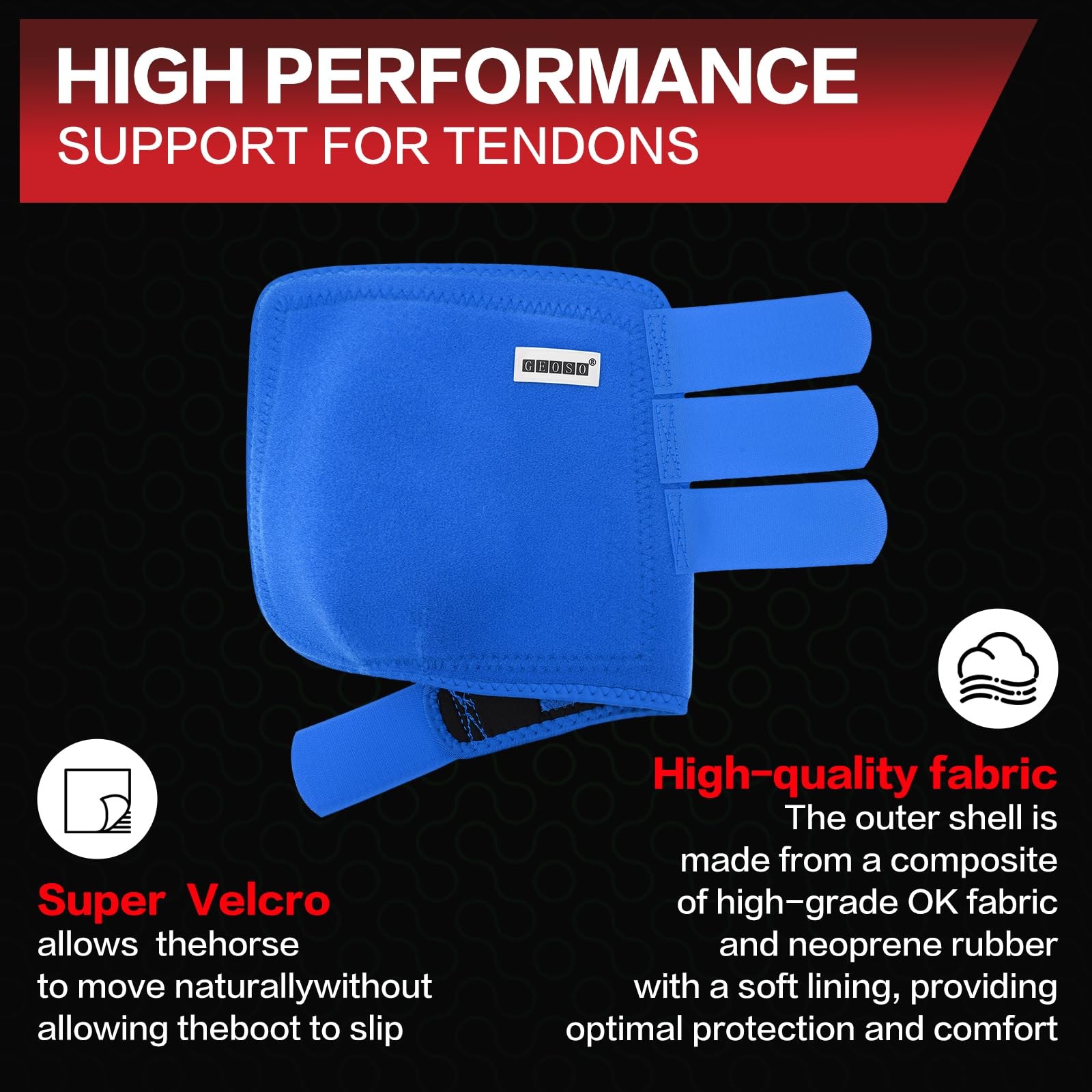Geoso All-Around Support Horse Splint Sport Bootsprofessional Ok Fabric