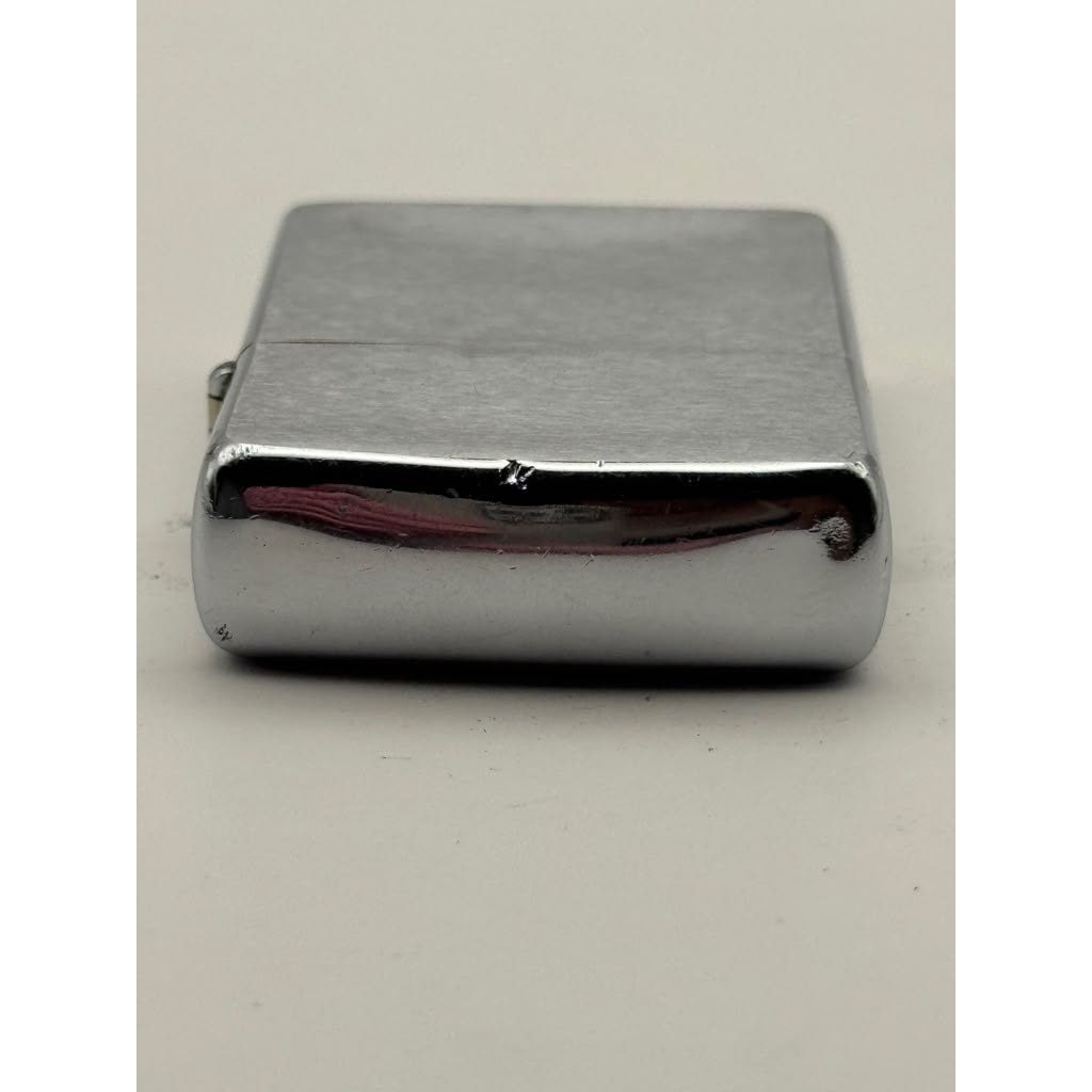 Vintage Zippo Regular Brushed Chrome Windproof Lighter Classic USA Untested
