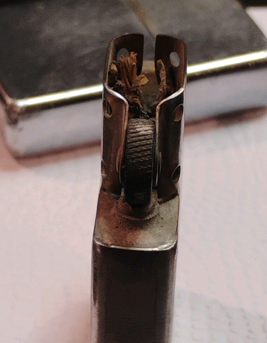 VINTAGE 1958 Zippo – Regular Size – Chrome Finish, No Advertising – Pat. Pending