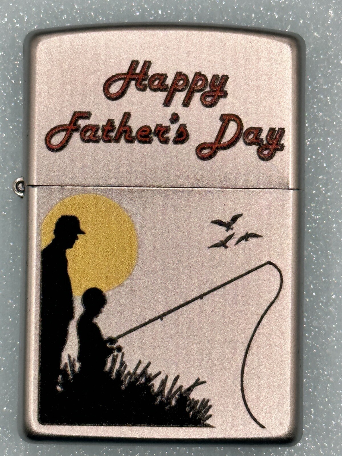 2023 Happy Father’s Day Fishing Chrome Zippo Lighter NEW
