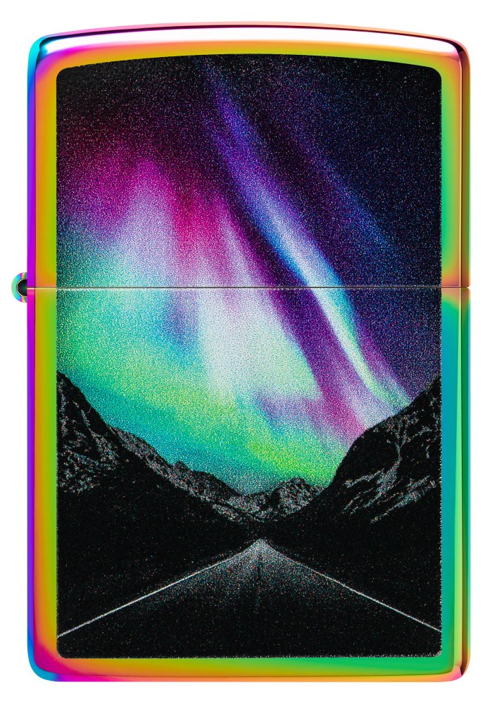 Zippo Aurora Road Design Multi Color Windproof Pocket Lighter, 46236-000003
