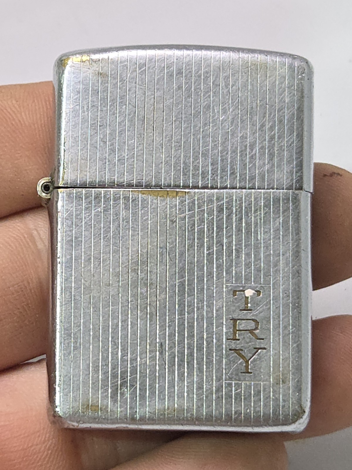 Vintage zippo 1947-1948 Pin Stripe „TRY“