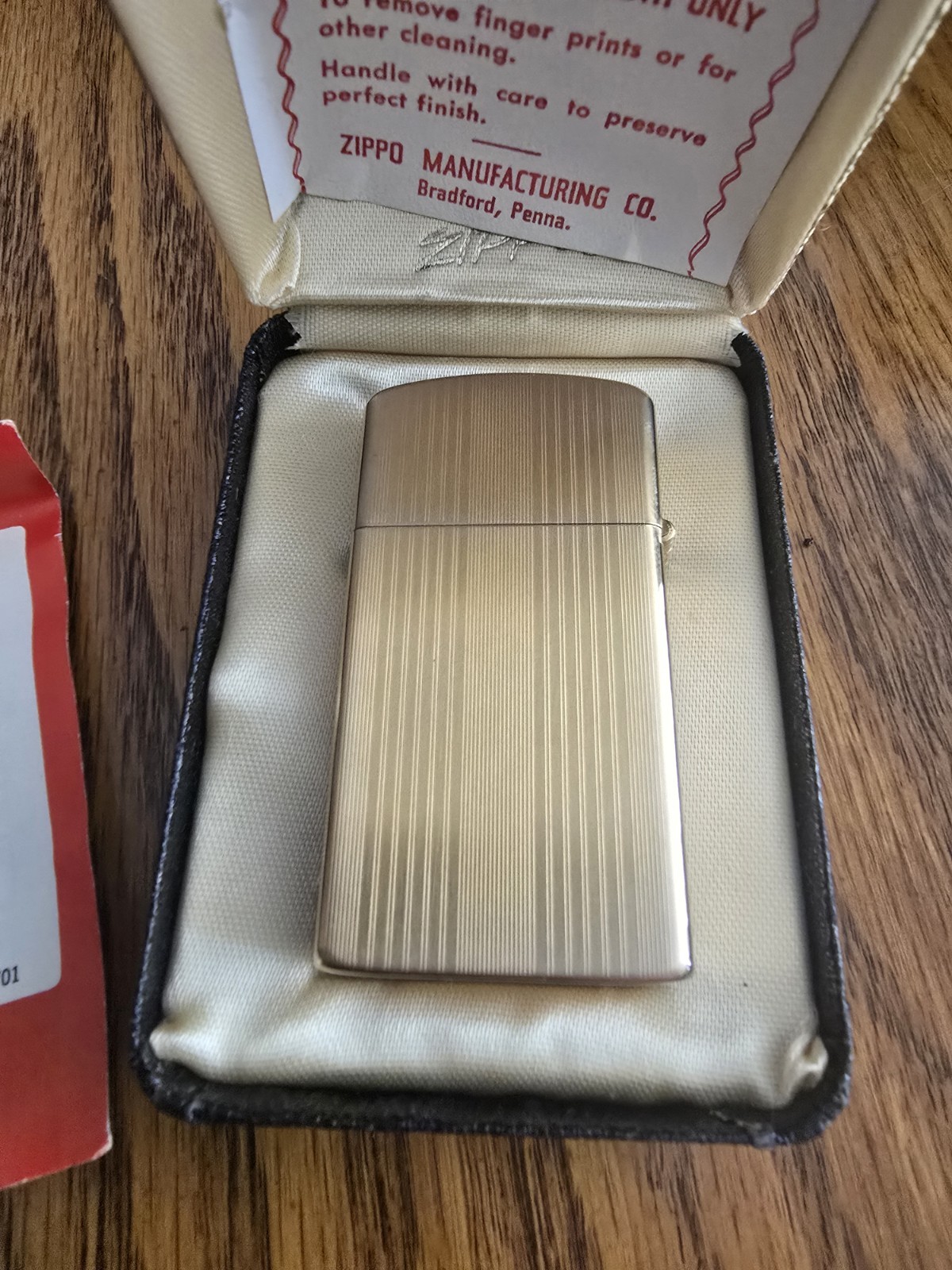 Vintage 1970s Zippo 10K Gold Filled Lighter Monogram SAM Case Pouch Papers