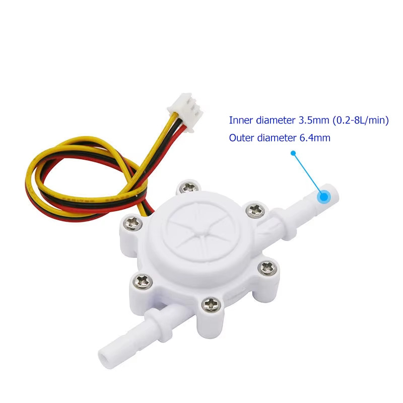 1/4″ Quick Connect Water Flow Sensor Switch 3/8″ Micro Hall Flowmeter Flow Count