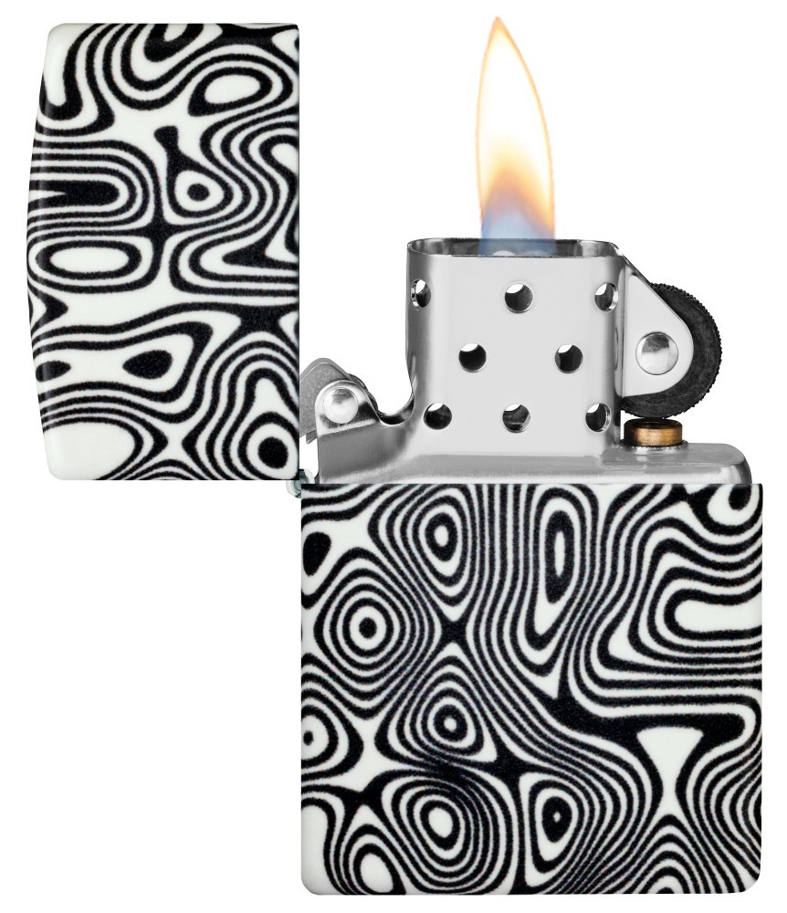 Zippo Glowing Swirls Design Glow in the Dark Windproof Pocket Lighter, 46012