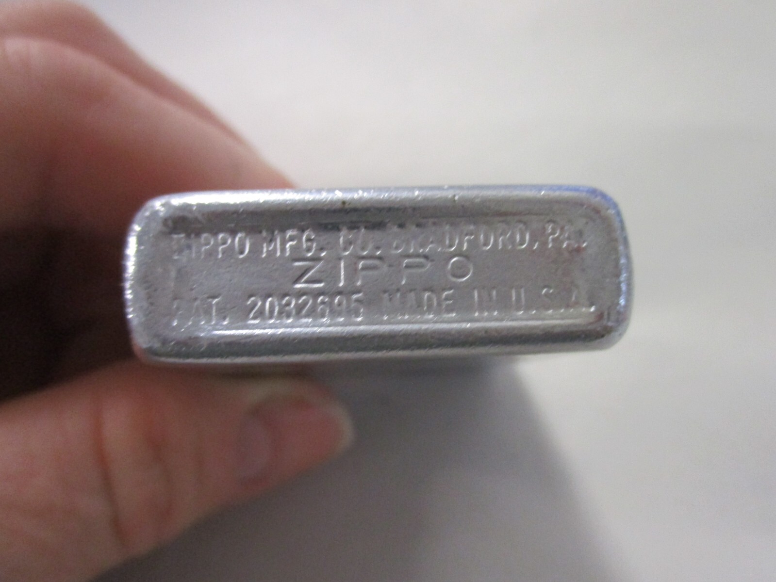 1940’s 3 BARREL ZIPPO ADVERTISING LIGHTER DAMASCUS STEEL CASTING CO.