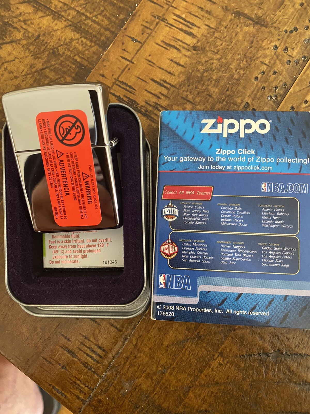 Polished Chrome Lakers Zippo Lighter New Sealed!!
