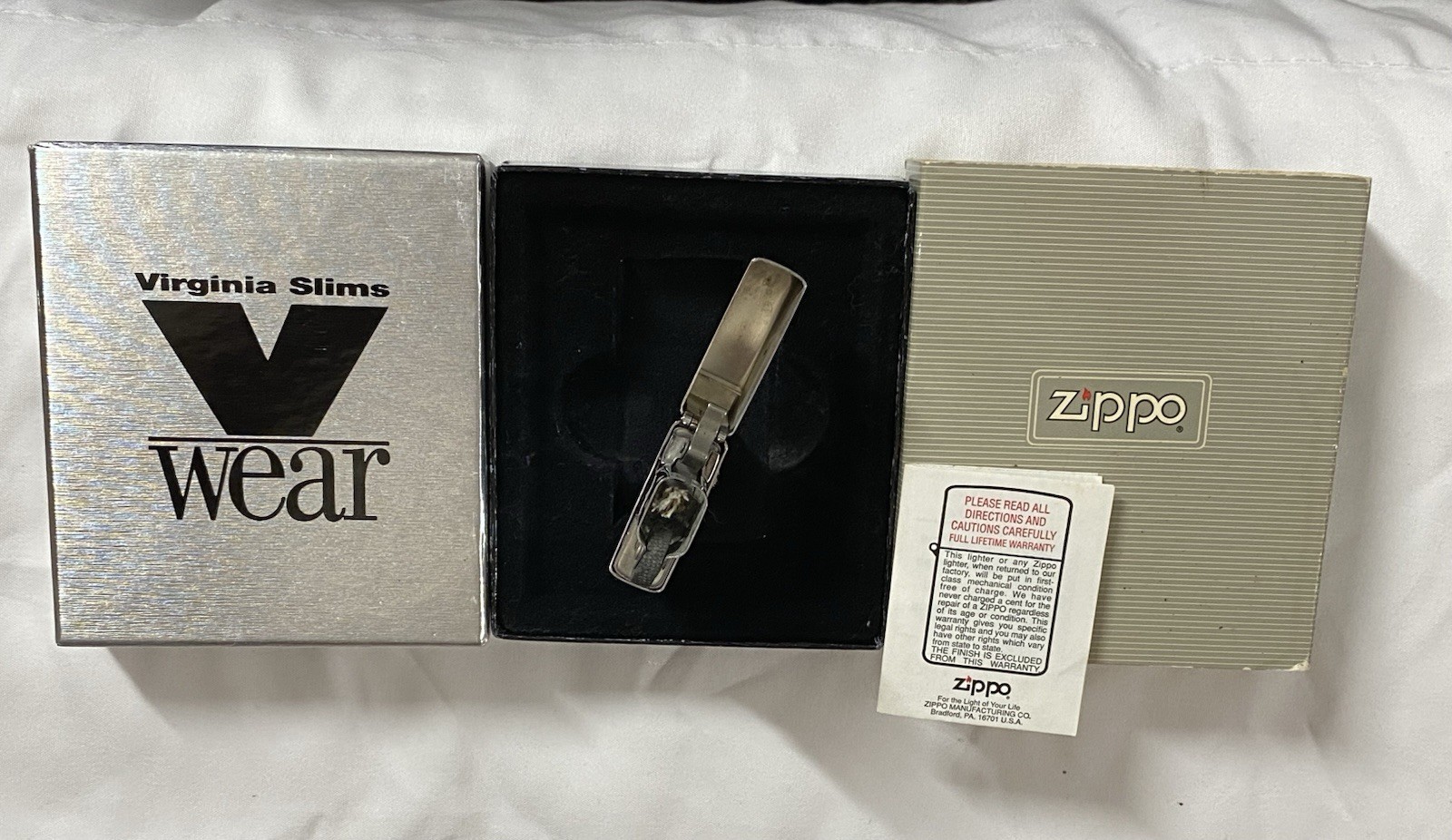 Vintage Zippo 1610 Virginia Slims Hi Polished Chrome Lighters Set Of 3 Or Single