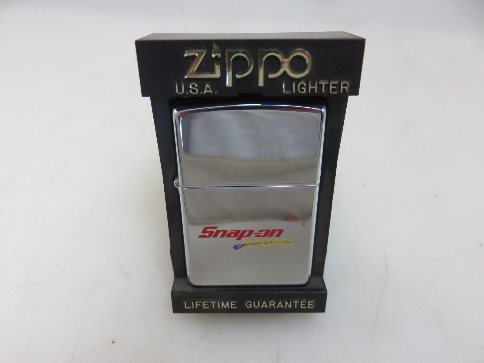 Zippo Lighter Snap-On Tools Motorsports CHROME NEW OLD STOCK 1997