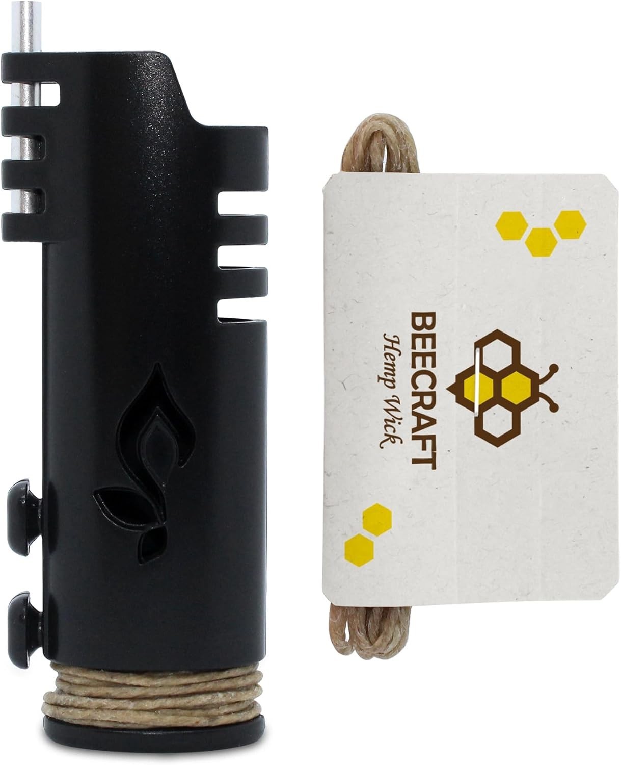 Wrapper Hemp Wick Lighter (Black) 1 Count (Pack of 1), Black