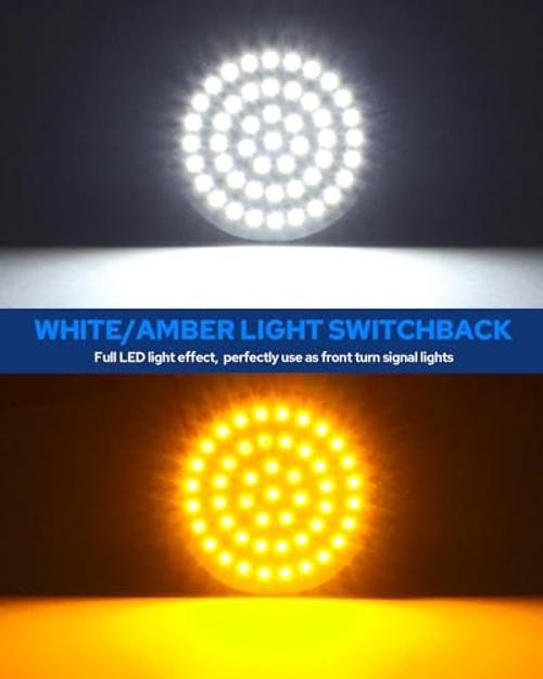 New 1157 LED Motorcycle Front Turn Signals Bulbs 2 Inch Bullet Lights with
