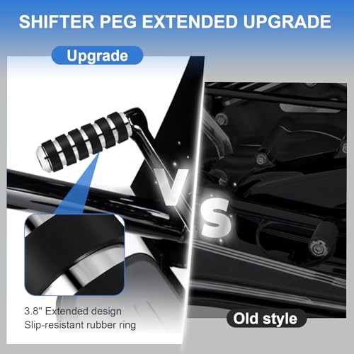 Motorcycle 3.8″ Extended Shifter Peg, Chrome Heel Toe Foot Shift chrome-1pcs