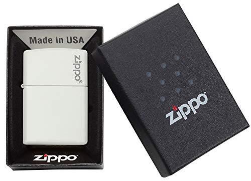 Zippo Z-00214ZL Lighter, Durable White Matte Finish, Color Image, Classic Win…