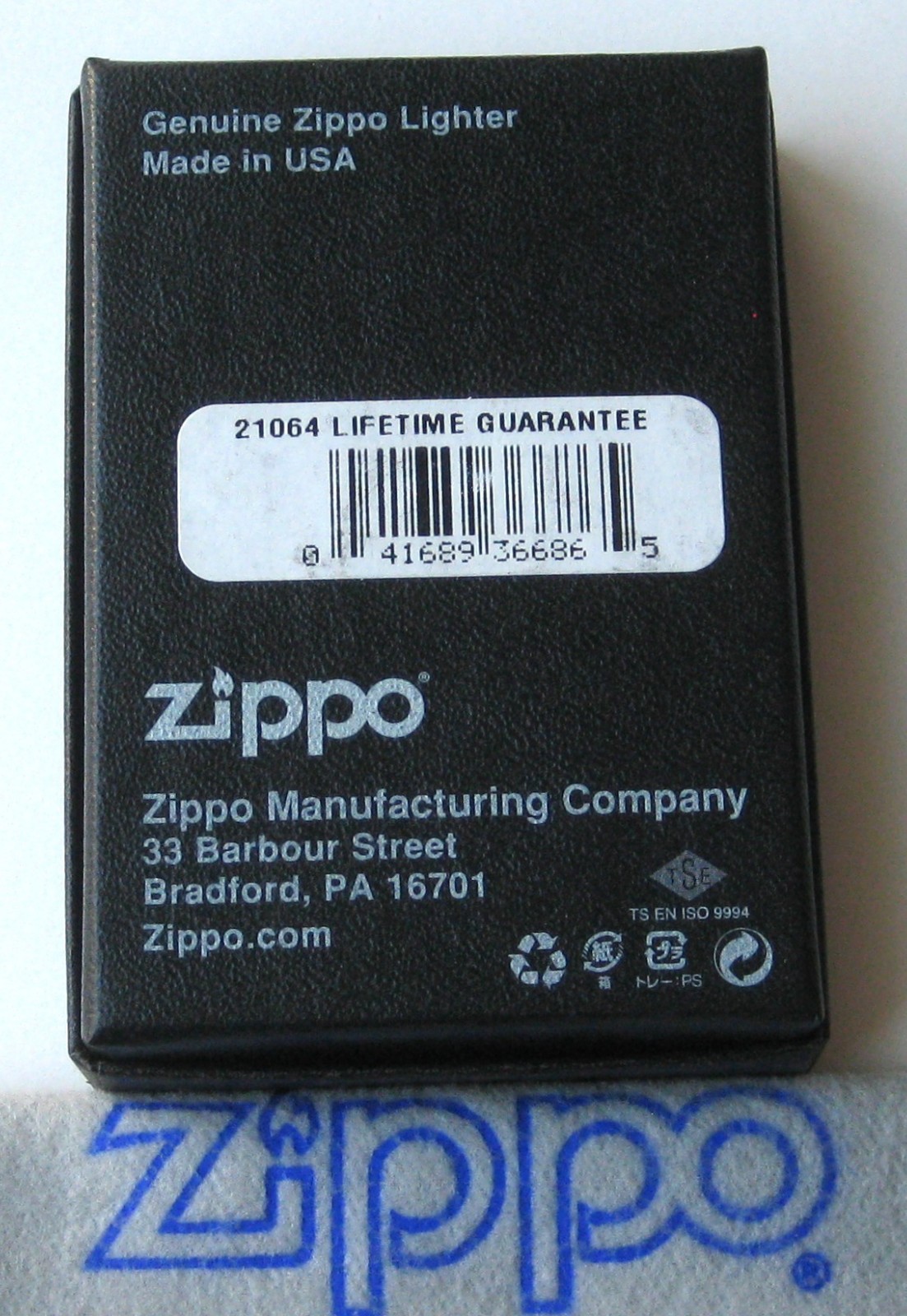 ZIPPO PREVIOUSLY COLLECTED Not Used ADVERTISING Lighter LIFETIME GUARANTEE 2012