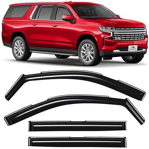 in-Channel Extra Durable Rain Guards for Chevrolet (Chevy) For Suburban 21-26