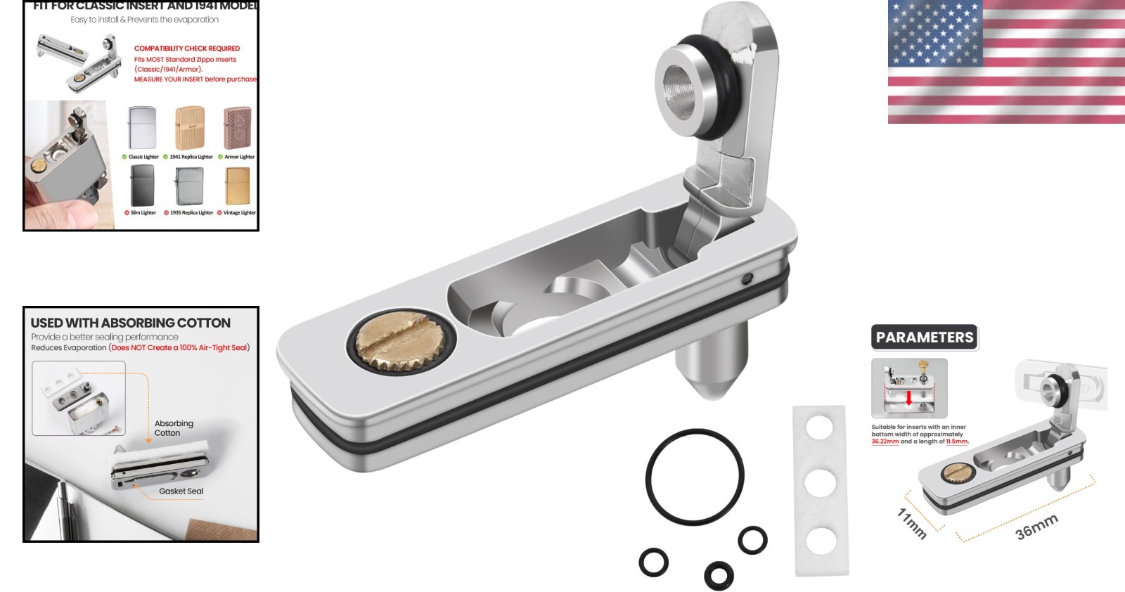 Multi-Sided Sealing Gasket Kit for Zippo Lighters – Ultimate Anti-Evaporation