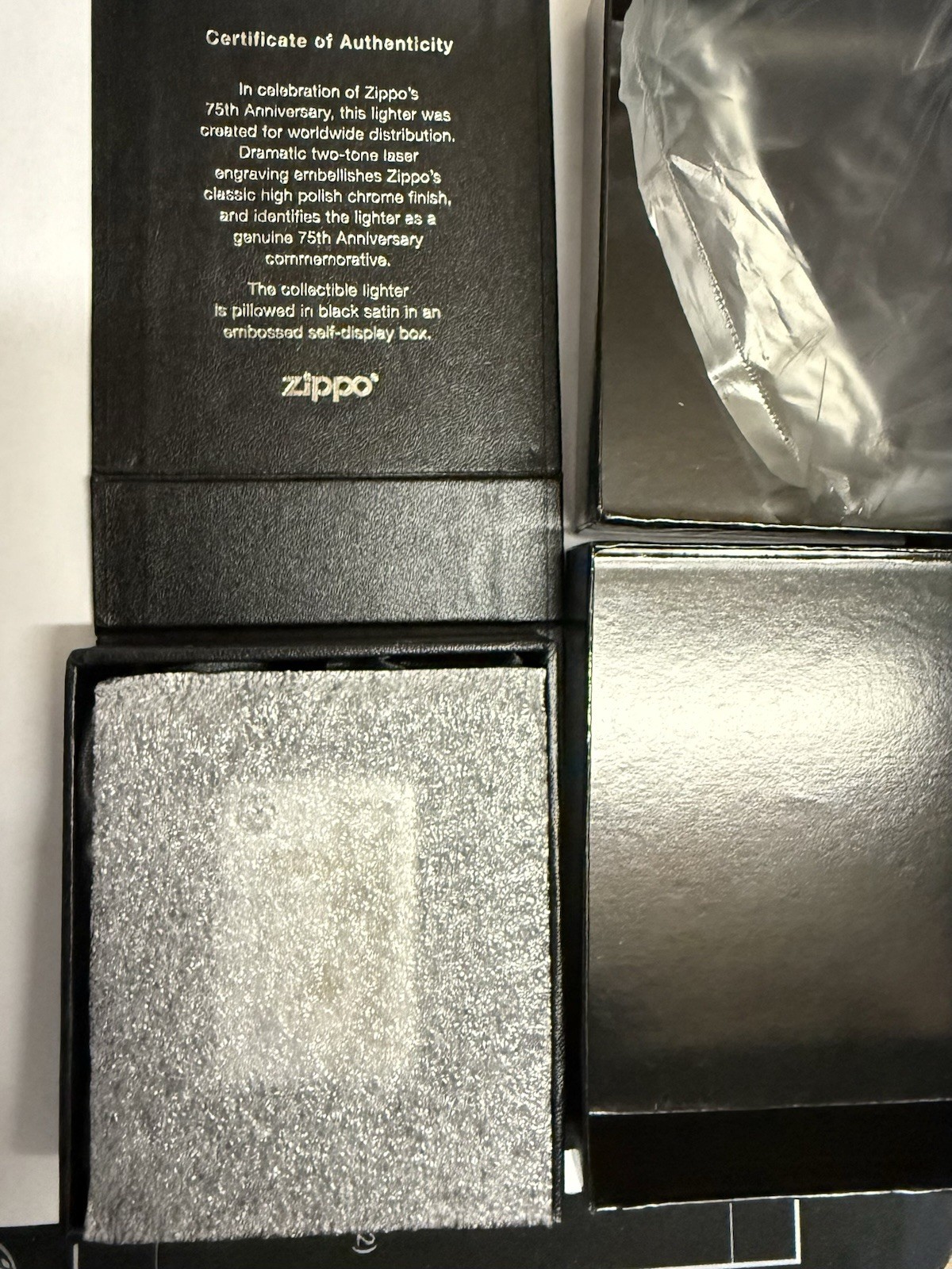 Zippo 75th Anniversary Lighter 1932-2007 NEW MIB A-07 Unfired Complete