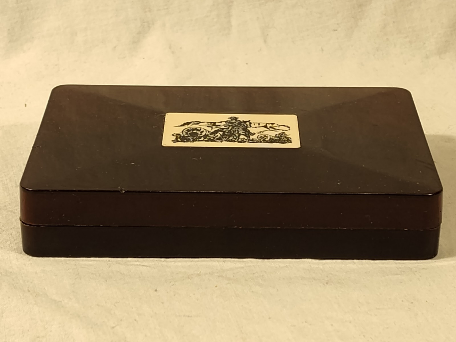 Vintage Zippo Playing Card Box Plastic Amber Double Slot