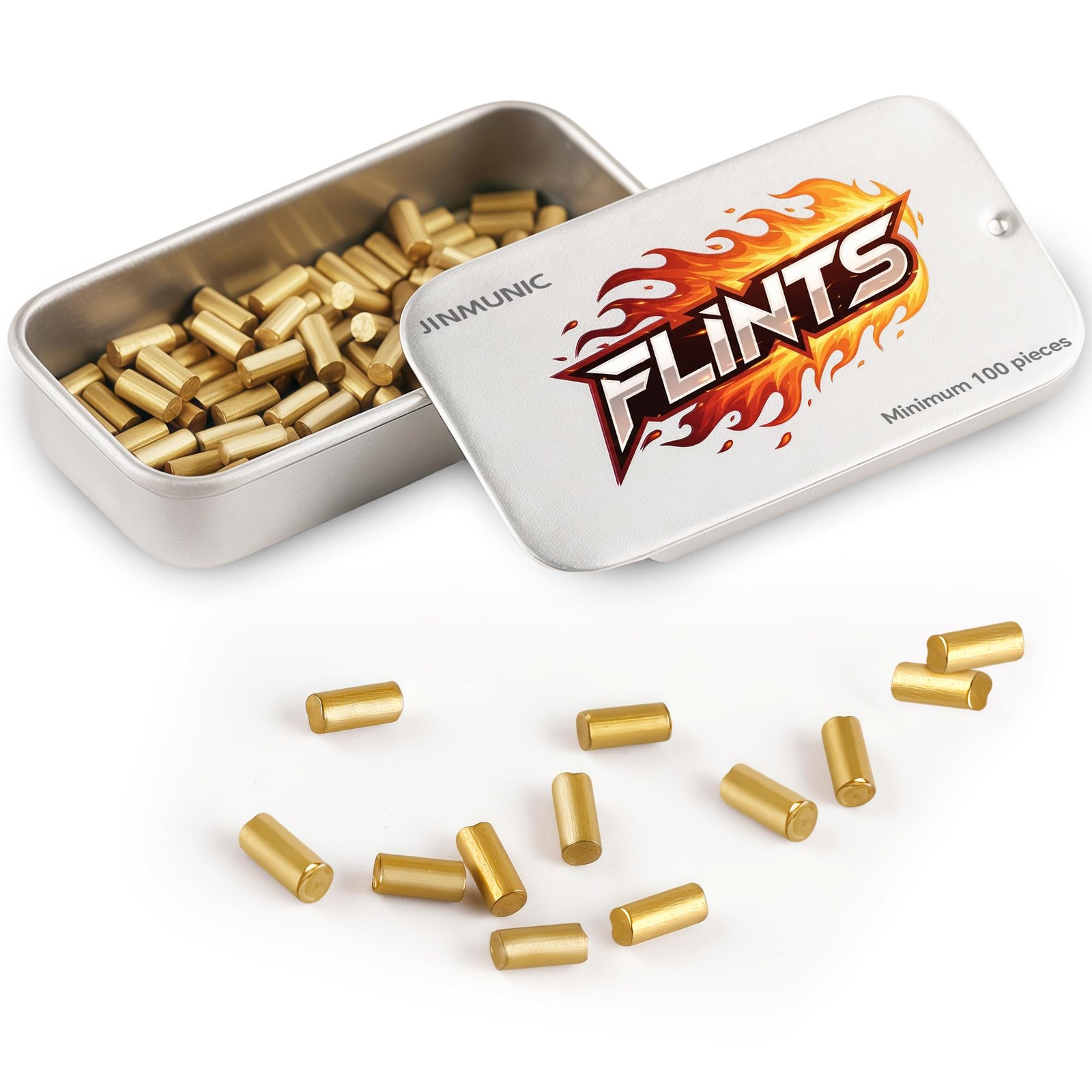 JINMUNIC 2.5mm Lighter Flint Refills (100pcs) – Universal Highgrade Gold