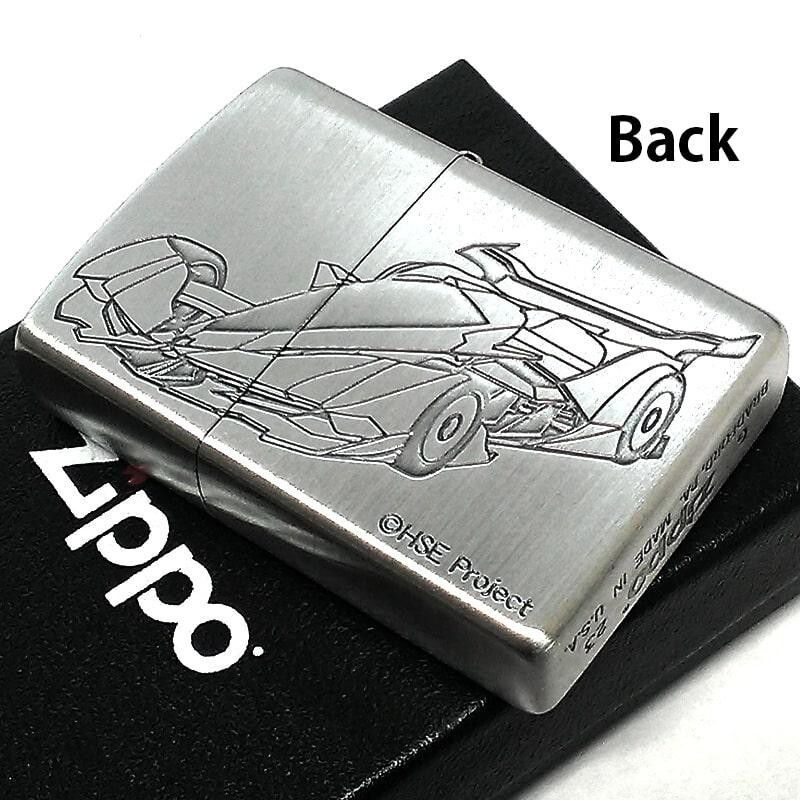 Zippo HIGHSPEED Etoile Rindo Rin Car Silver 2 Sided Etching Lighter Japan