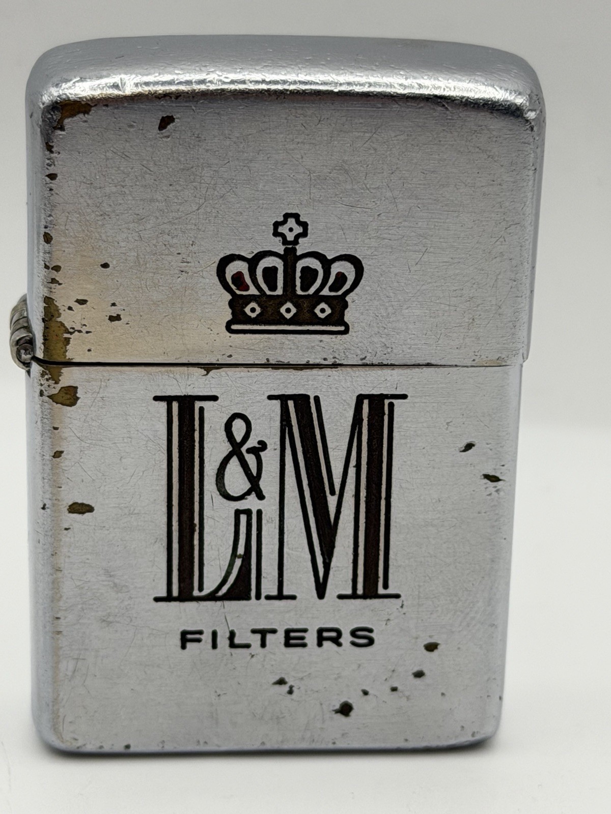 Vintage 1958 L & M Filters Cigarettes Chrome Zippo Lighter